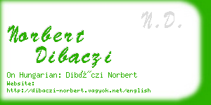 norbert dibaczi business card